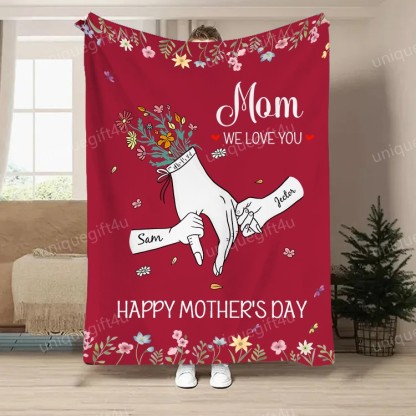 Personalized Mom We Love You Customised Blanket