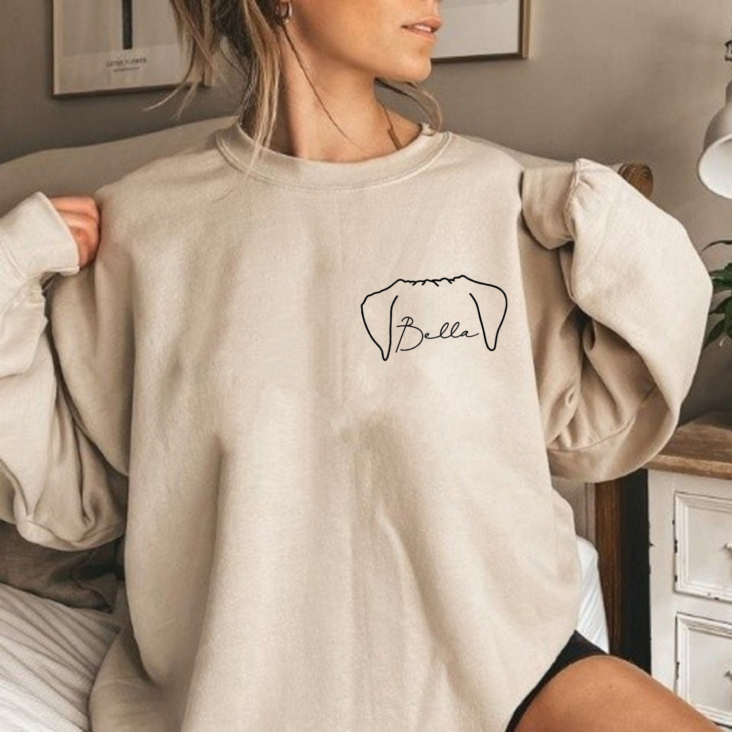 Custom Pet Ears Printing Sweatshirt
