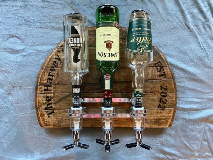Liquor Dispenser, Perfect for Bar, Man Cave, and Kitchen, Great Gift, Made from Reclaimed Whiskey Barrels