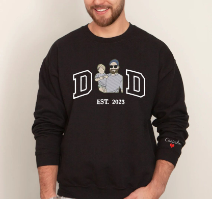 Custom Embroidered Portrait for Father