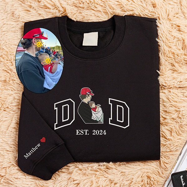 Custom Embroidered Portrait for Father