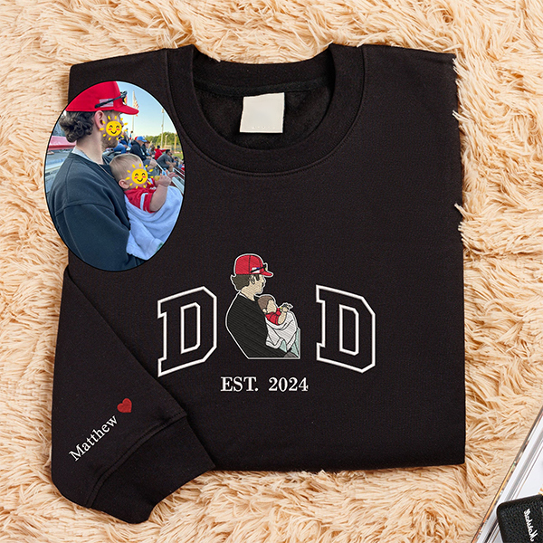 Custom Embroidered Portrait for Father