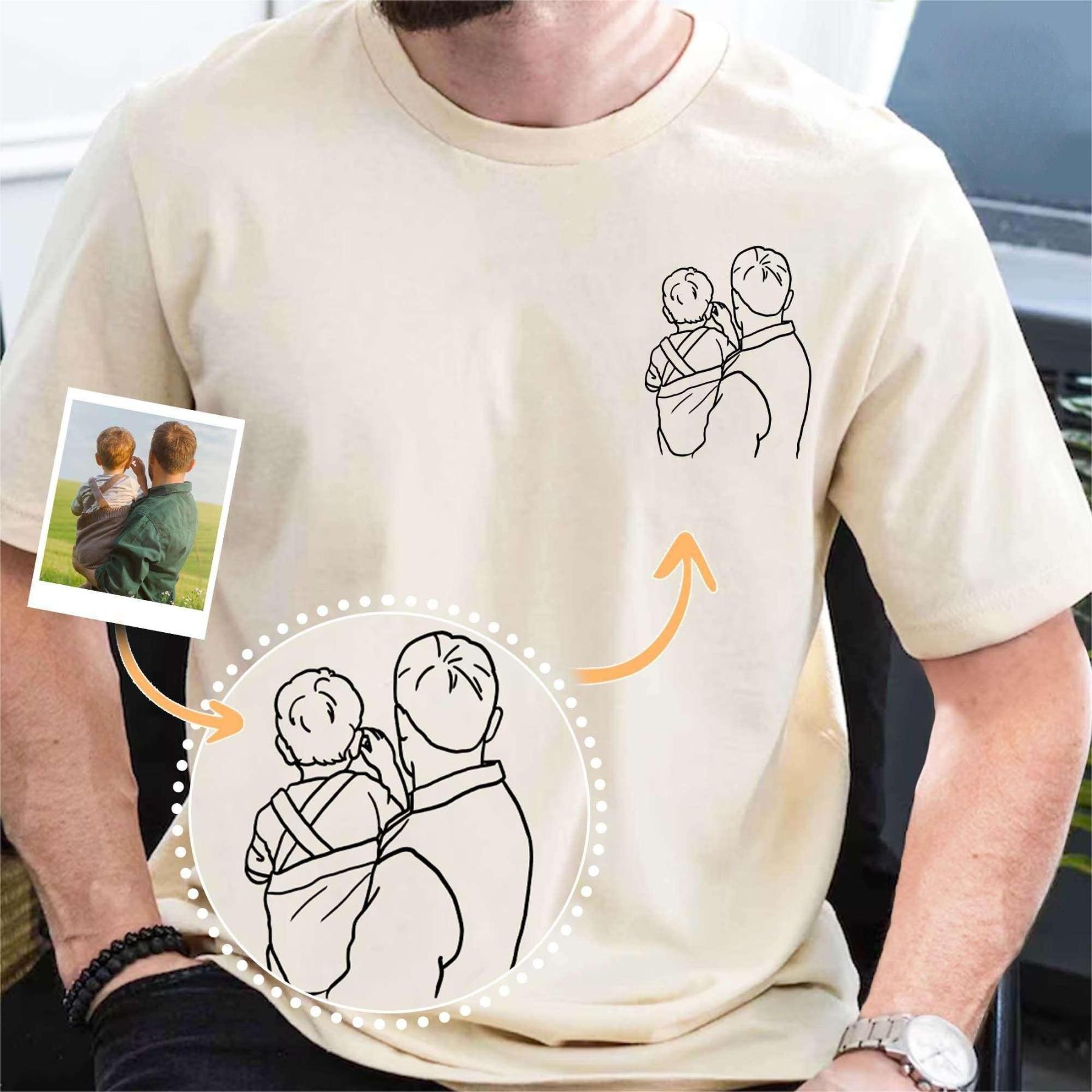 💖For Dad/Lover💖Custom Photo Shirt for Dad, Father's Day T-shirt, Per