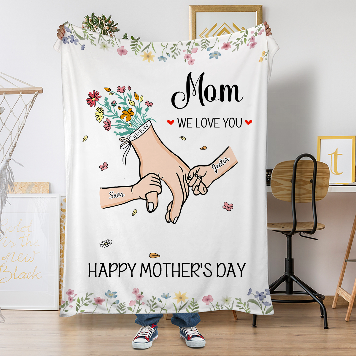 Personalized Mom We Love You Customised Blanket
