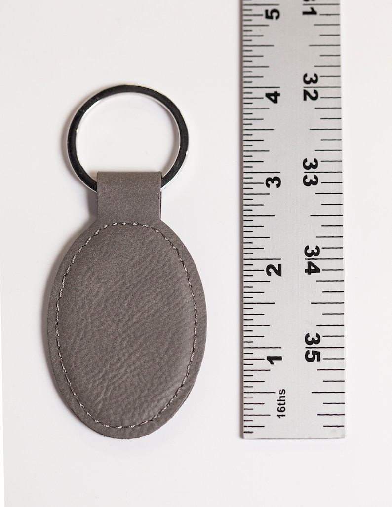 Personalized Pet Nose Print Keychain, Oval Vegan Leather Keyring, Pet Lover Memorial Keychain