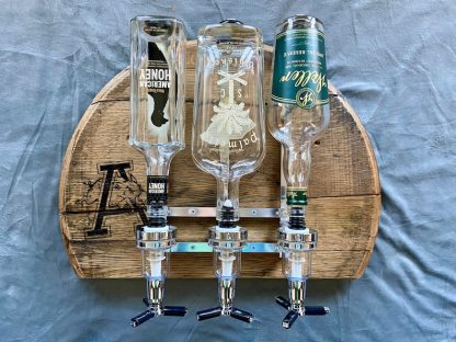 Liquor Dispenser, Perfect for Bar, Man Cave, and Kitchen, Great Gift, Made from Reclaimed Whiskey Barrels