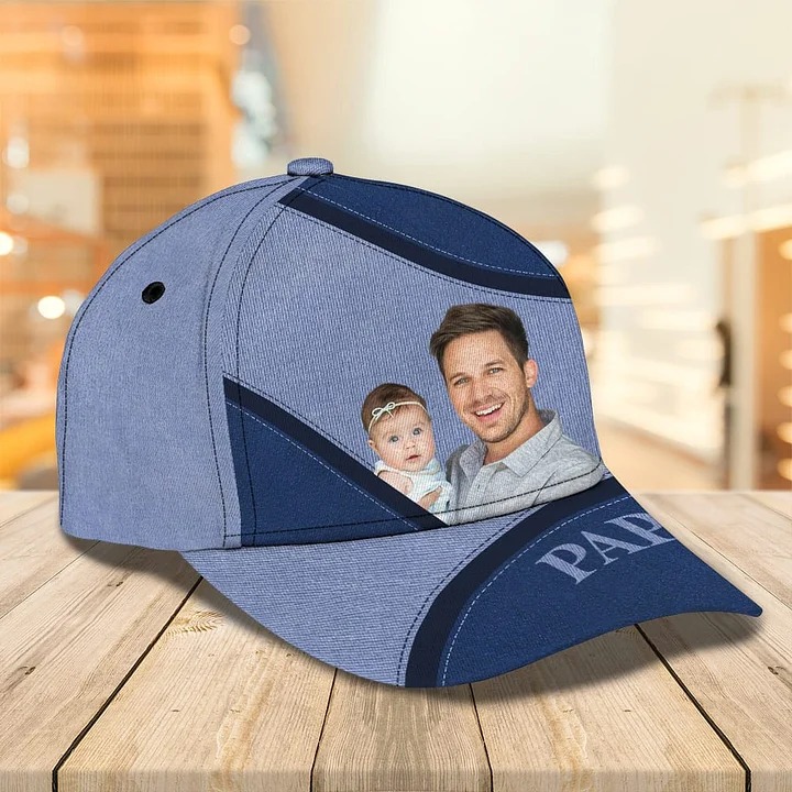 Custom Photo Daddy Grandpa Father's Day Classic Cap