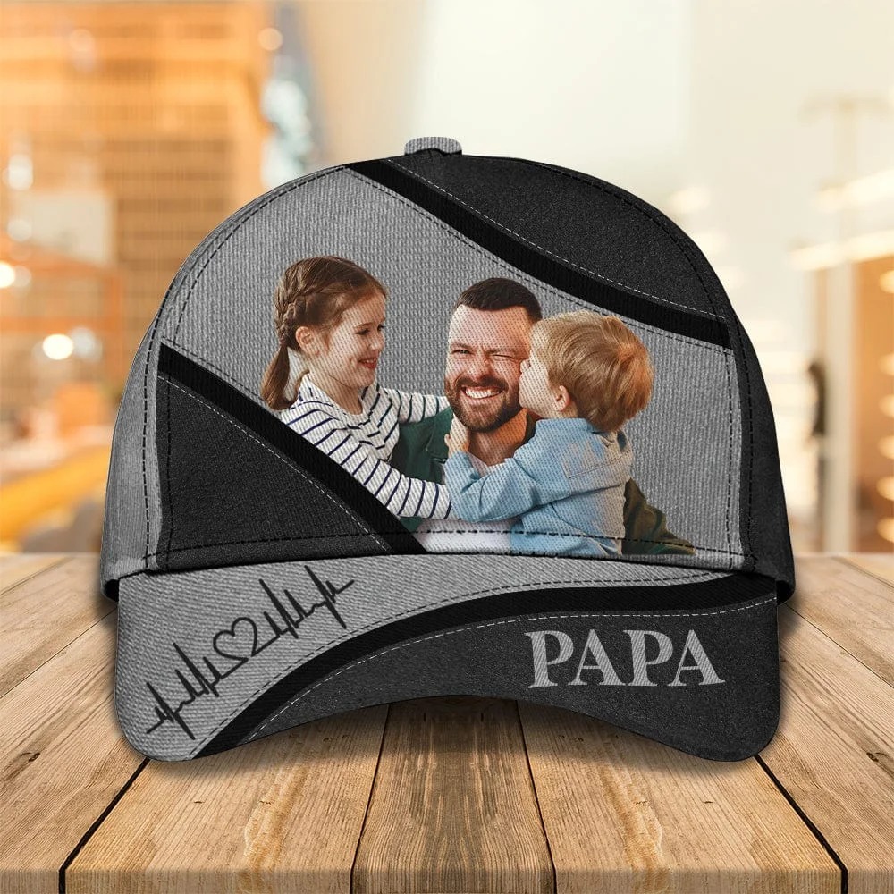 Custom Photo Daddy Grandpa Father's Day Classic Cap