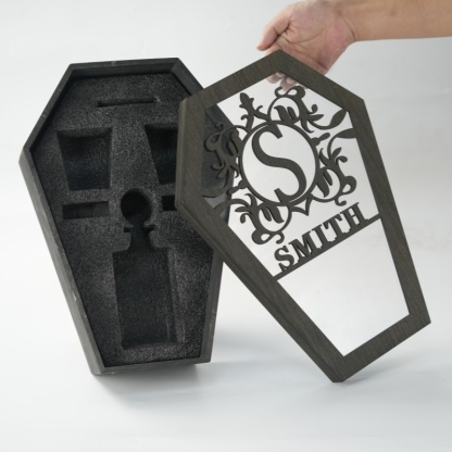Personalized Coffin Whiskey Decanter Set | Custom Whiskey Decanter & Glass Gift Set