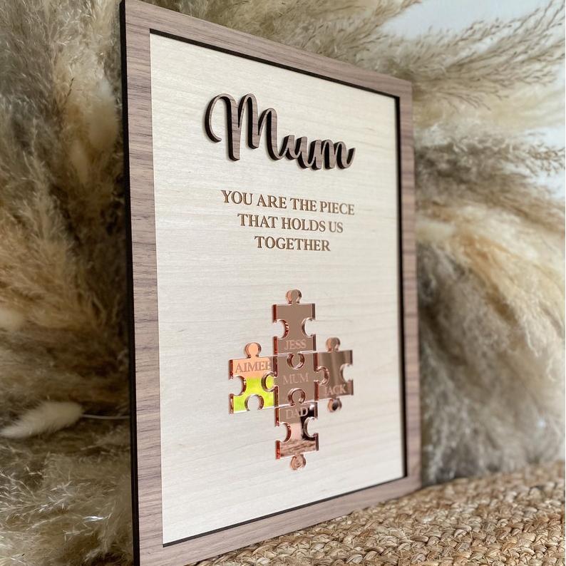 Personalised Mothers Day Wood Puzzle Gift