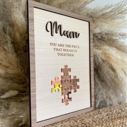 Personalised Mothers Day Wood Puzzle Gift