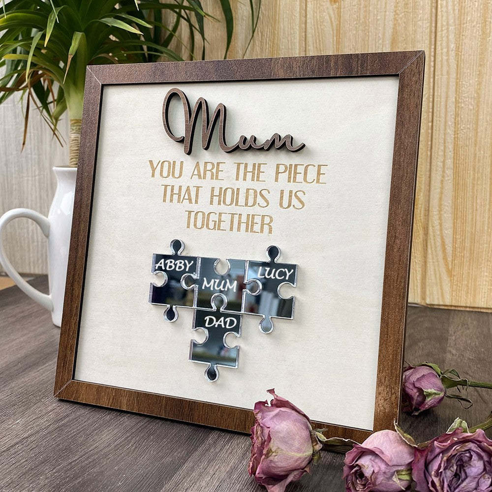Personalised Mothers Day Wood Puzzle Gift