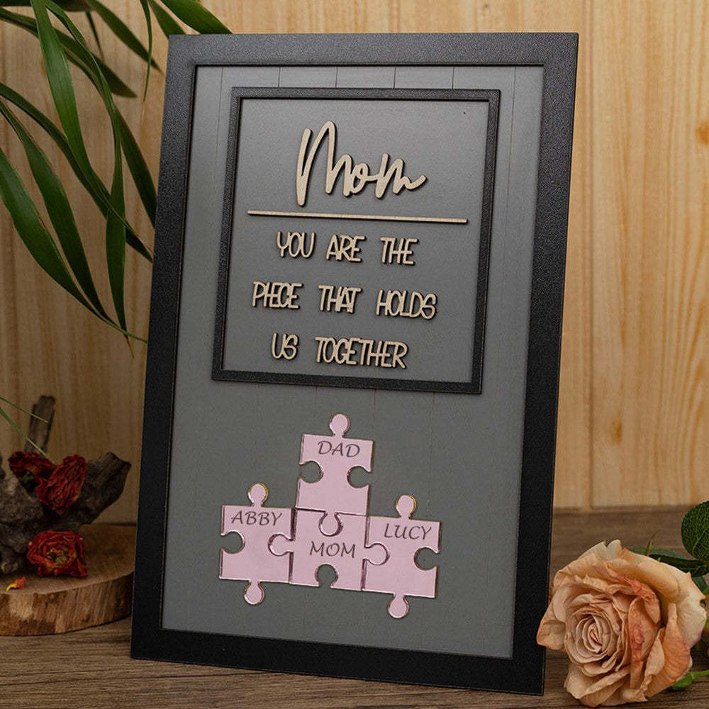 Personalized Mom Puzzle Sign With Kids Names Gifts For Mother's Day