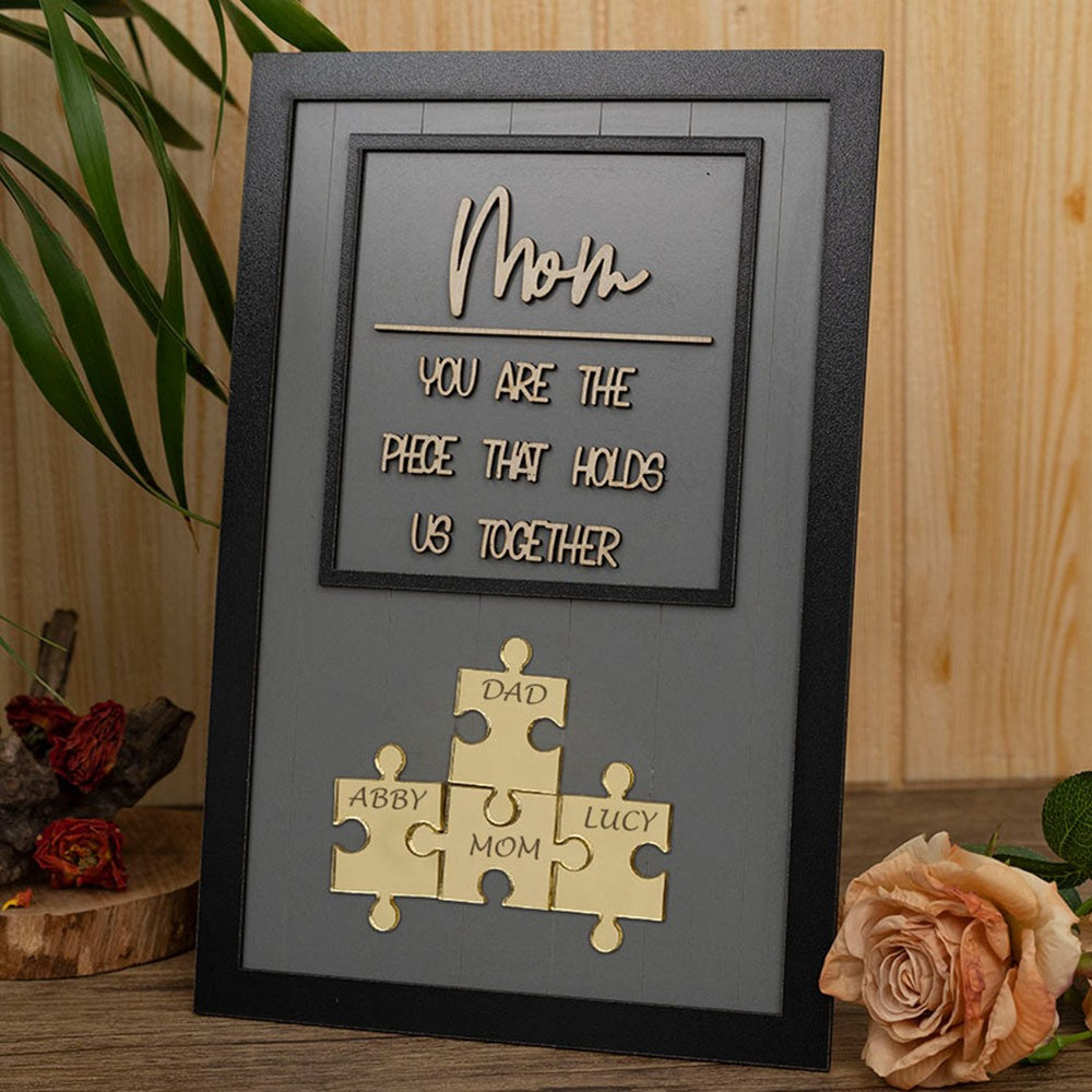Personalized Mom Puzzle Sign With Kids Names Gifts For Mother's Day