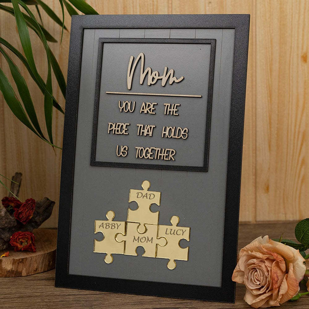 Personalized Mom Puzzle Sign With Kids Names Gifts For Mother's Day