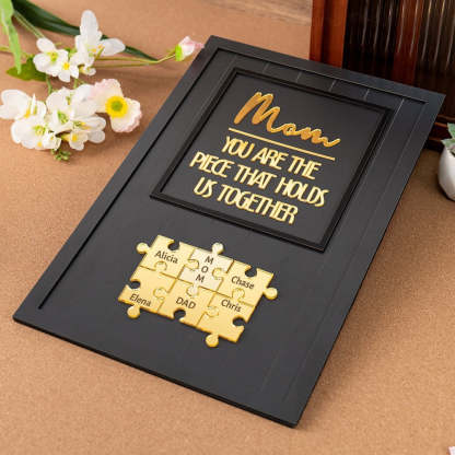 Customized Mother Puzzle Sign And Child Name Gift, A Memorial Gift For Mother