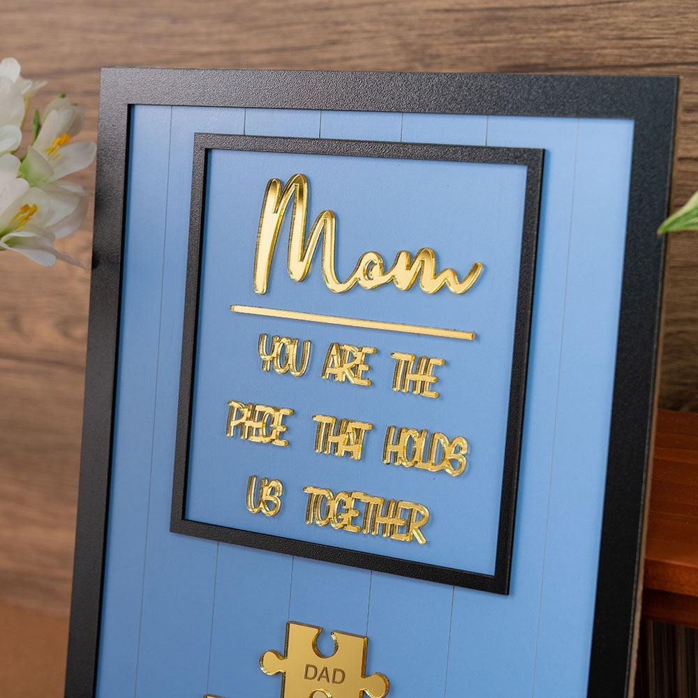 Custom 'Mom & Me' Puzzle Frame – Put Together Your Love This Mother's Day