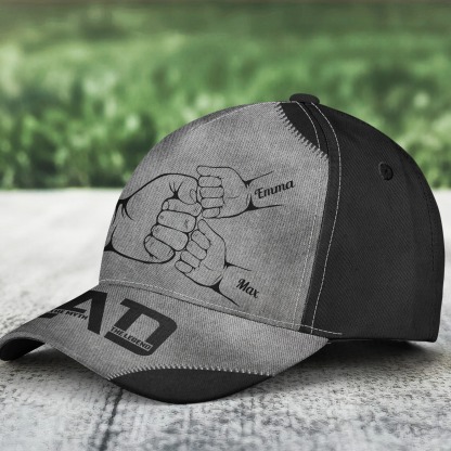 Dad The Man The Myth The Legend First Bump - Personalized Classic Cap