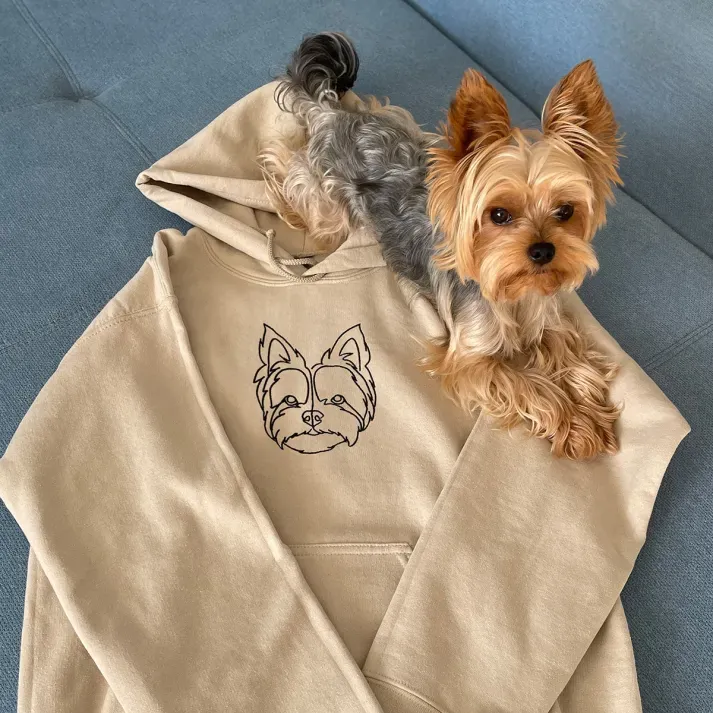 Custom Pet Lines Embroidered Sweatshirt/Hoodie