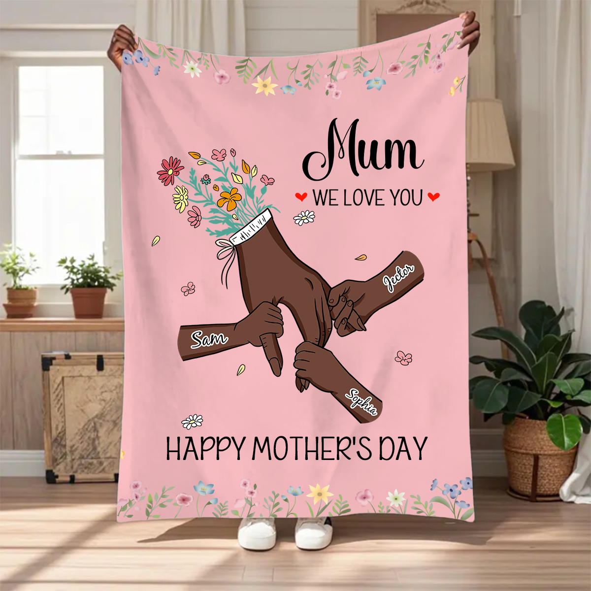 Personalized Mom We Love You Customised Blanket