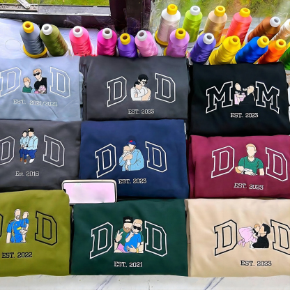 Custom Embroidered Portrait for Father