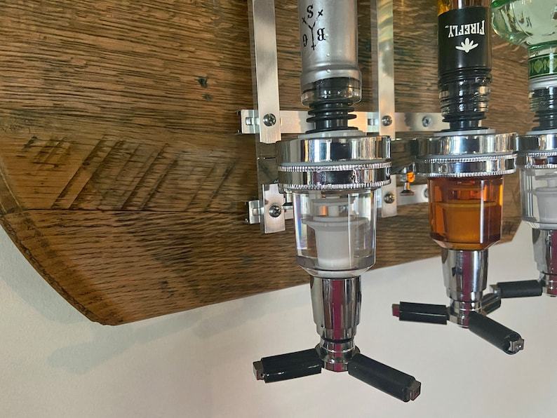 Liquor Dispenser, Perfect for Bar, Man Cave, and Kitchen, Great Gift, Made from Reclaimed Whiskey Barrels