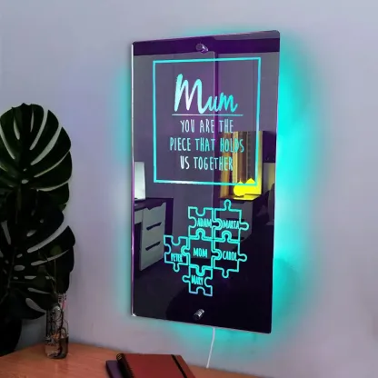 🧩✨Customized Puzzle Mirror Lamp For Mom