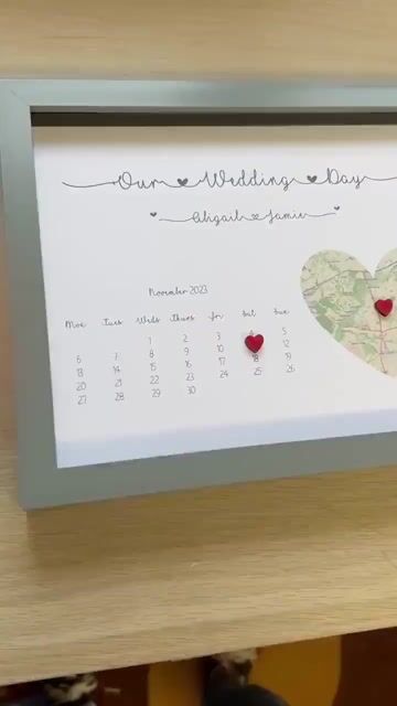 Personalised Framed Couple Wedding Map Gift