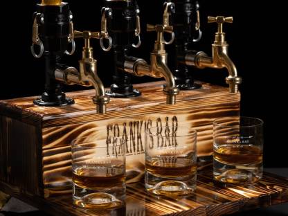 Wooden Dispenser with Crate, Personalized Wooden Whiskey Dispenser, Wood Dispenser, Liquor Dispenser, Beverage Dispenser, Drink Dispenser