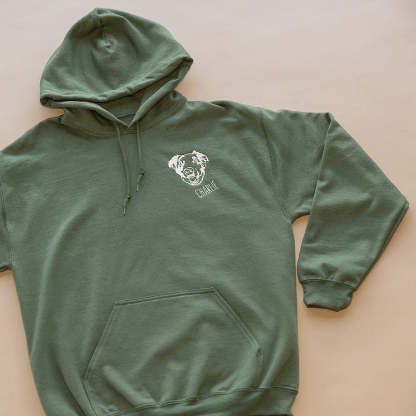 Custom Pet Portrait Embroidered Hoodie