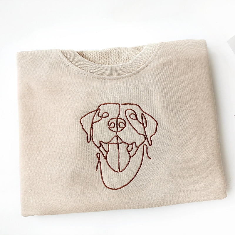 Personalized Pet Embroidered Center Sweatshirt