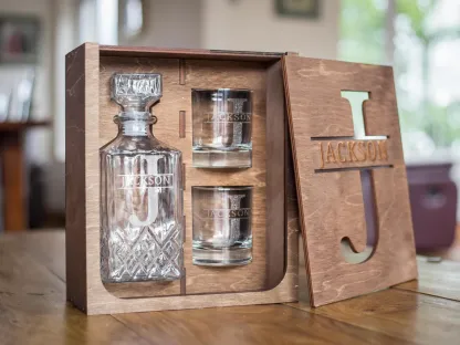 Personalized Whiskey Engraved Decanter Set, Whiskey Glass, Dad's Gifts