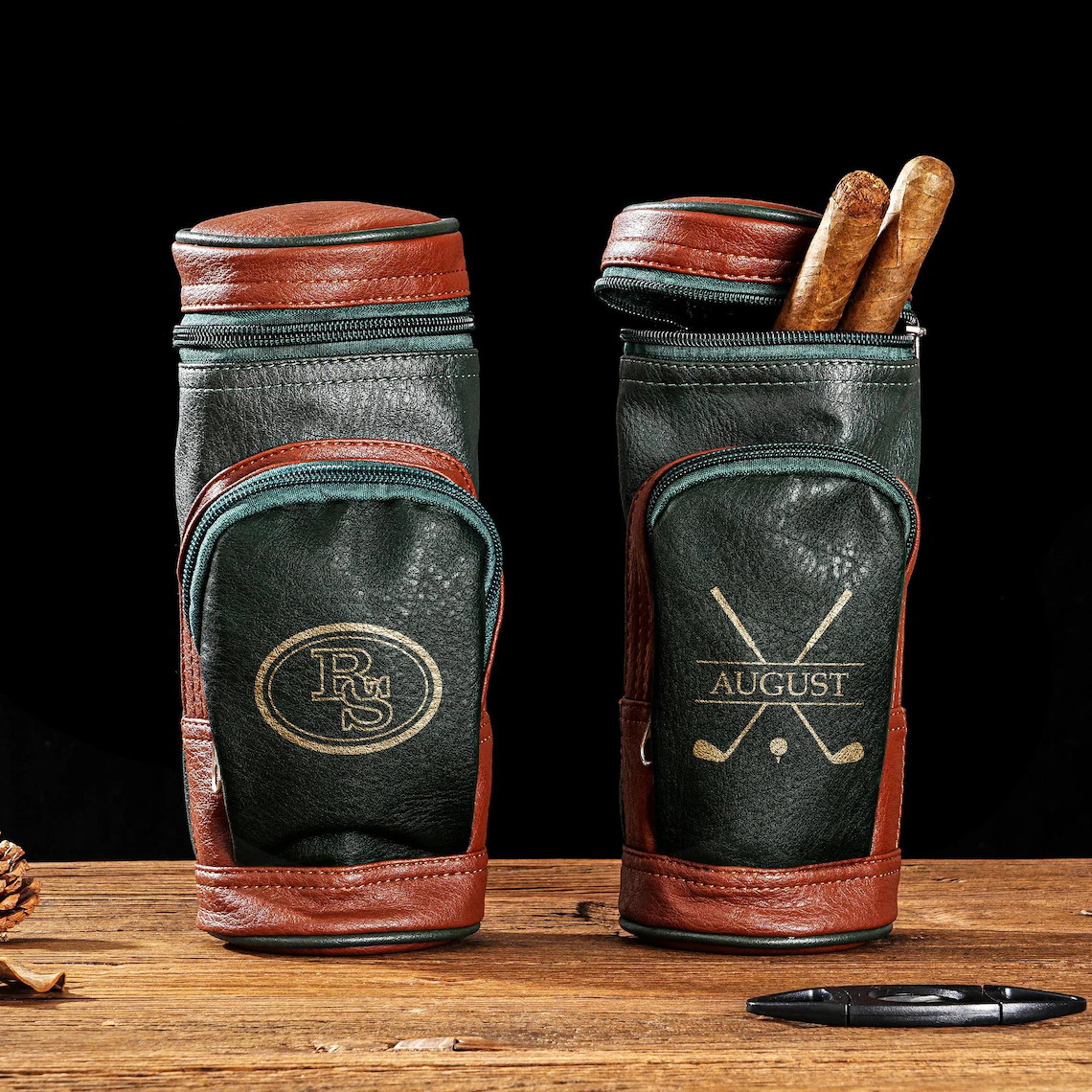 Personalized Cigar Case, Cigars Accessories, Gifts for Cigar Lovers, Groomsmen Gifts, Father's Day Gifts 商品缩略图