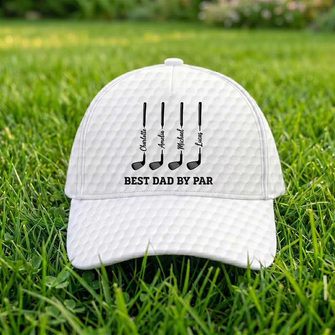 Personalized Best Dad By Par Cap For Dad, Father's Day Golf Gift, Best Grandpa By Par Hat, Dad Birthday Golf Gift, Cap For Golf Lover