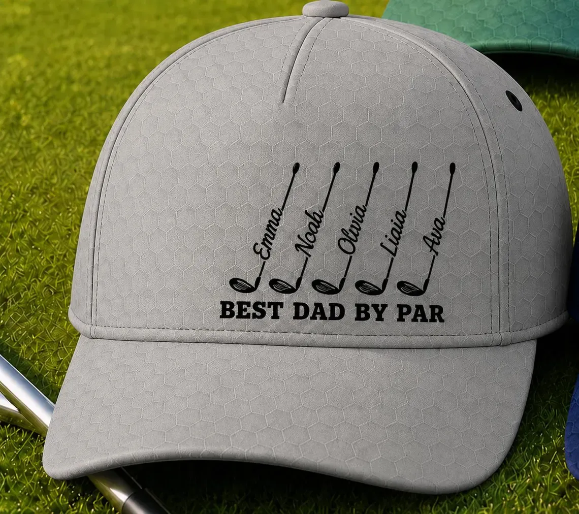 Personalized Best Dad By Par Cap For Dad, Father's Day Golf Gift, Best Grandpa By Par Hat, Dad Birthday Golf Gift, Cap For Golf Lover