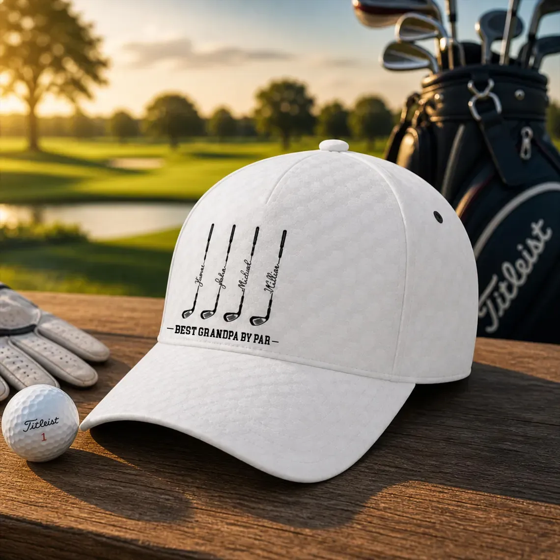 Personalized Best Dad By Par Cap For Dad, Father's Day Golf Gift, Best Grandpa By Par Hat, Dad Birthday Golf Gift, Cap For Golf Lover
