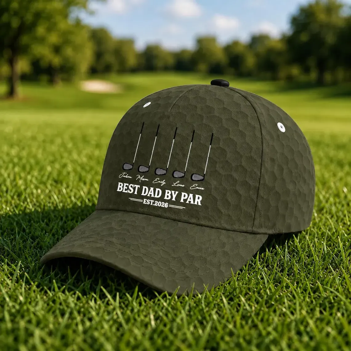 Personalized Best Dad By Par Cap For Dad, Father's Day Golf Gift, Best Grandpa By Par Hat, Dad Birthday Golf Gift, Cap For Golf Lover