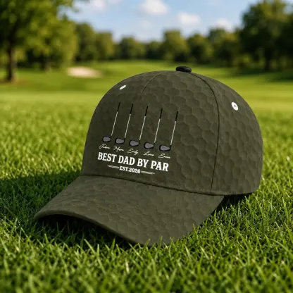 Personalized Best Dad By Par Cap For Dad, Father's Day Golf Gift, Best Grandpa By Par Hat, Dad Birthday Golf Gift, Cap For Golf Lover
