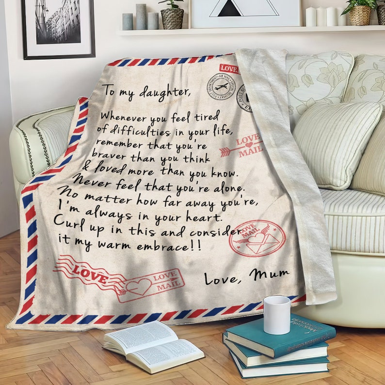 Personalized Letter Blanket, Custom Letter Blanket, Personalized Letter Blanket, Blanket For Daughter, Memorial Blanket, Long Distance Gift