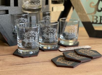 Whiskey Decanter Set, Whiskey Stones, Bourbon Decanter Set, Whiskey Glasses, Personalized Christmas Gift