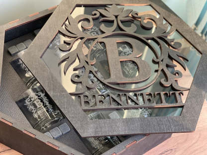 Whiskey Decanter Set, Whiskey Stones, Bourbon Decanter Set, Whiskey Glasses, Personalized Christmas Gift