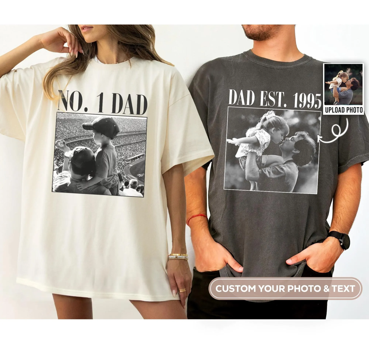 Custom Photo Dad Shirt, Custom Photo Comfort Colors Shirt for Dad Grandpa, Fathers Day Shirt, Fathers Day Gift 2025, Grandpa Gift, Dad Gift