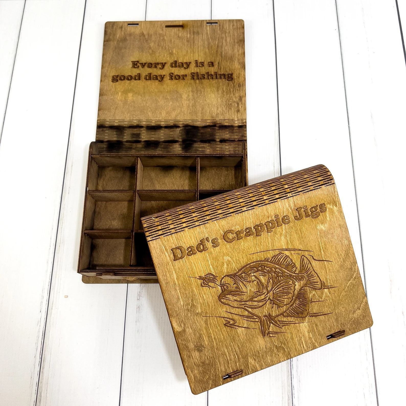 Personalized Mini Tackle Box,Custom Jig Box ,Fishing Gear,Outdoor ,Gift for Dad, Son, Fishing