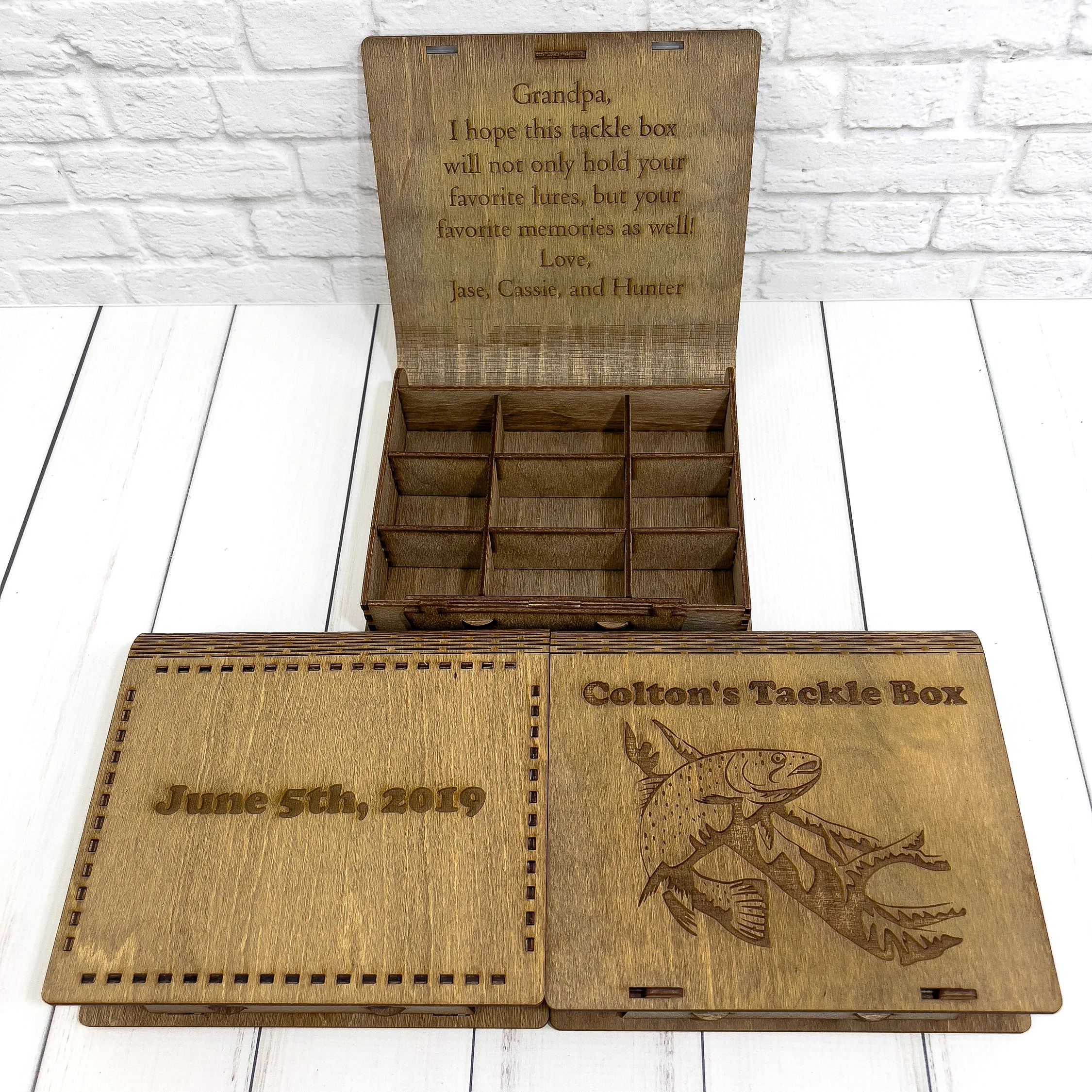 Personalized Mini Tackle Box,Custom Jig Box ,Fishing Gear,Outdoor ,Gift for Dad, Son, Fishing