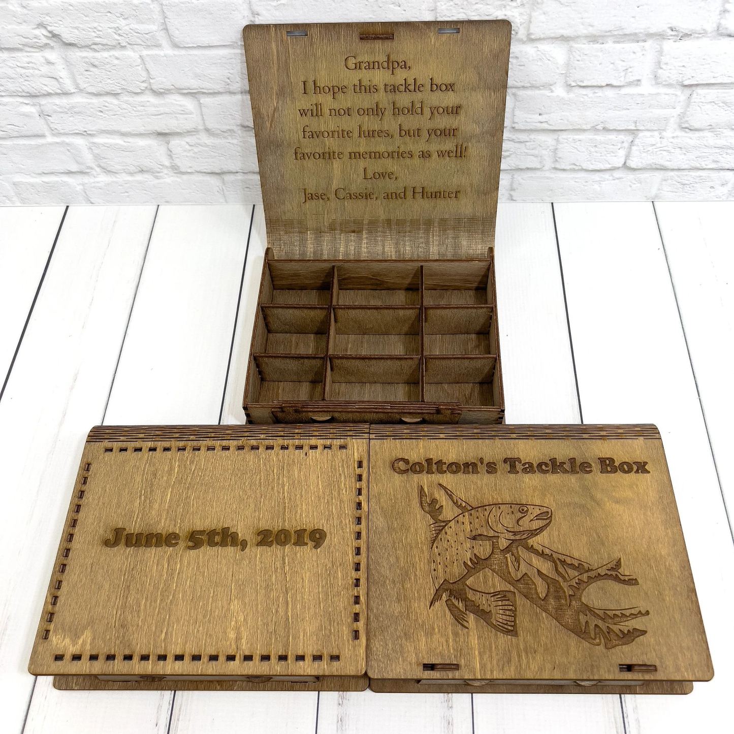 Personalized Mini Tackle Box,Custom Jig Box ,Fishing Gear,Outdoor ,Gift for Dad, Son, Fishing