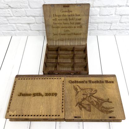 Personalized Mini Tackle Box,Custom Jig Box ,Fishing Gear,Outdoor ,Gift for Dad, Son, Fishing