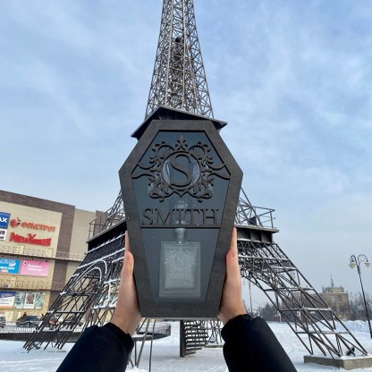 Personalized Coffin Whiskey Decanter Set | Custom Whiskey Decanter & Glass Gift Set