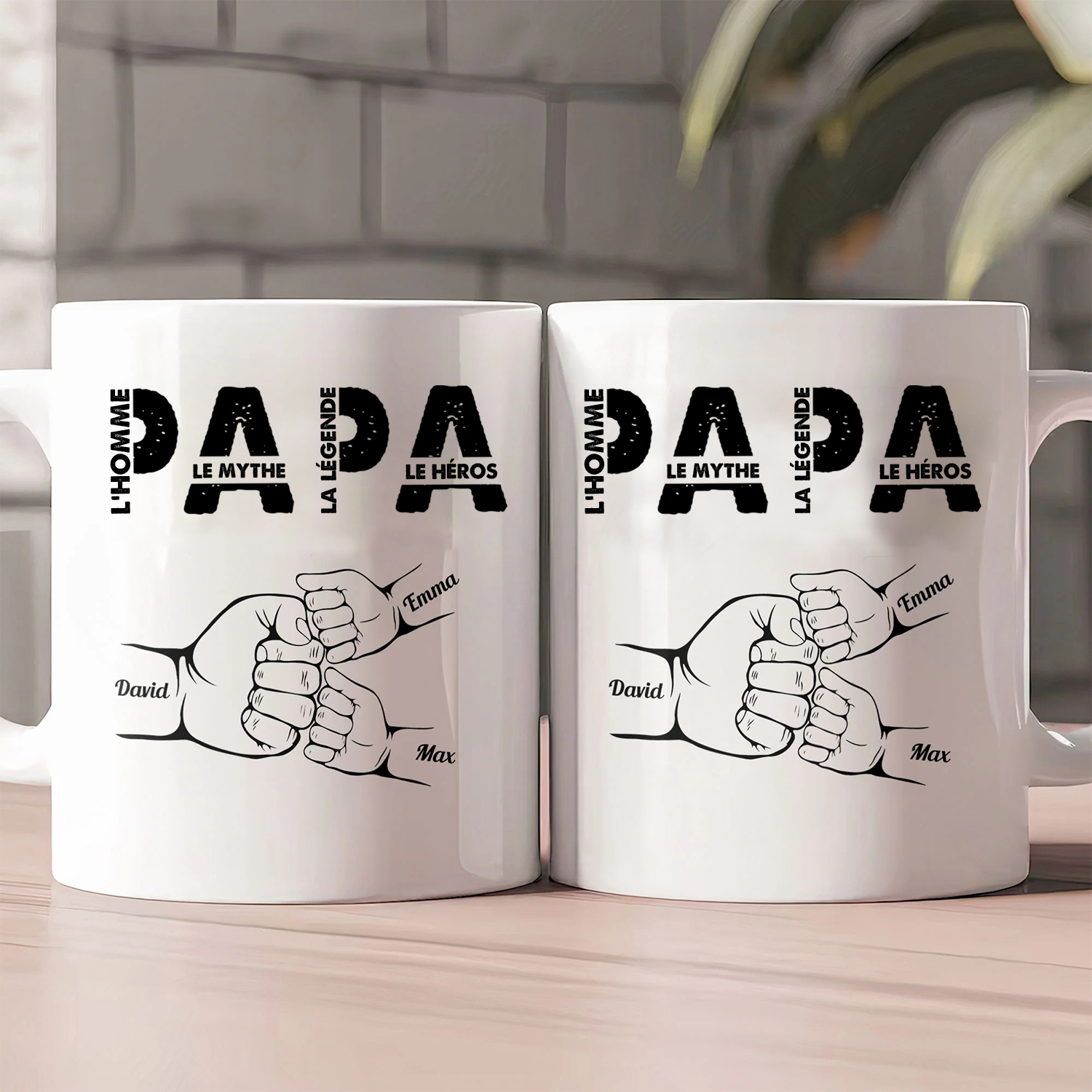 Papa l'homme, le mythe, la légende - Mug personnalisé pour la fête des pères