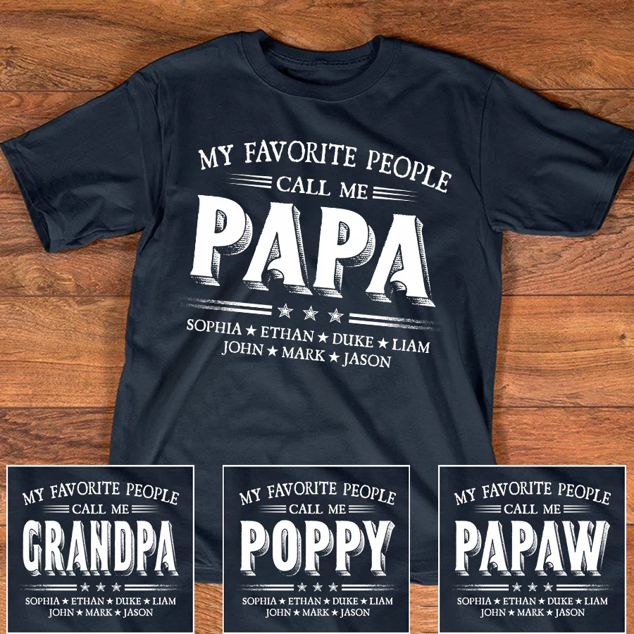 My Favorite People Call Me Papa With Kids Father's Day 商品缩略图