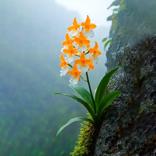 Alpine White Orange Dendrobium Rare Plant Seeds